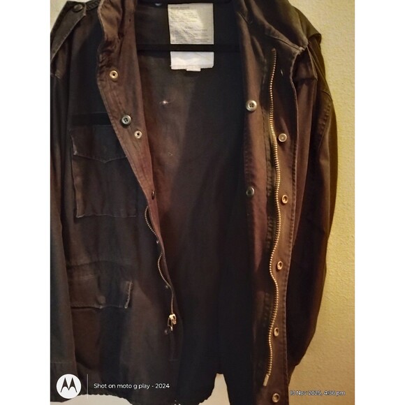 Black Rothco Ultra Force military-style field coat with multiple cargo pockets, - Picture 5 of 7